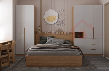 S HOME Combo mẫu nội thất phòng ngủ cho bé đẹp hiện đại tiện dụng SHOME6816