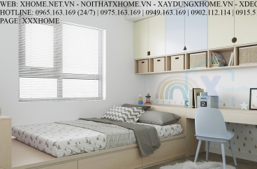 X HOME THIẾT KẾ NỘI THẤT PHÒNG NGỦ TRẺ EM CHUNG CƯ BAN CO YEU CHINH PHU