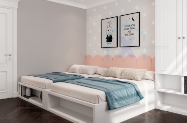 X HOME THIẾT KẾ NỘI THẤT PHÒNG NGỦ TRẺ EM CHUNG CƯ GREEN PARK LONG BIEN