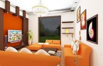Phòng khách tràn đầy màu sắc 