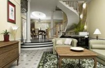 Nhà có cửa hậu hoặc cửa sổ đối diện với cửa chính 