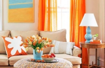 Décor nhà với sắc cam rực rỡ