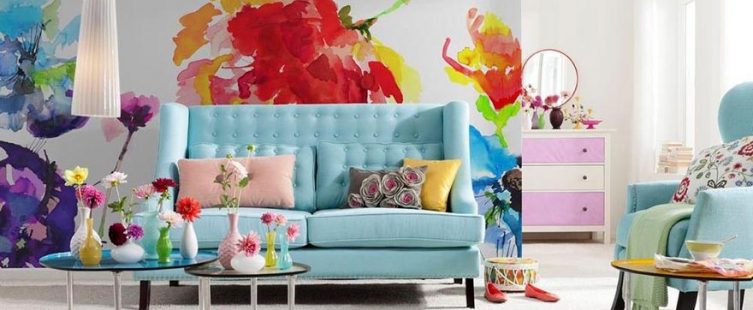  Ý tưởng phá cách trong trang trí nhà đẹp với giấy dán tường họa tiết hoa					