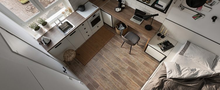  Chiêm ngưỡng thiết kế căn hộ 17m2 phù hợp với những sinh viên hiện đại					