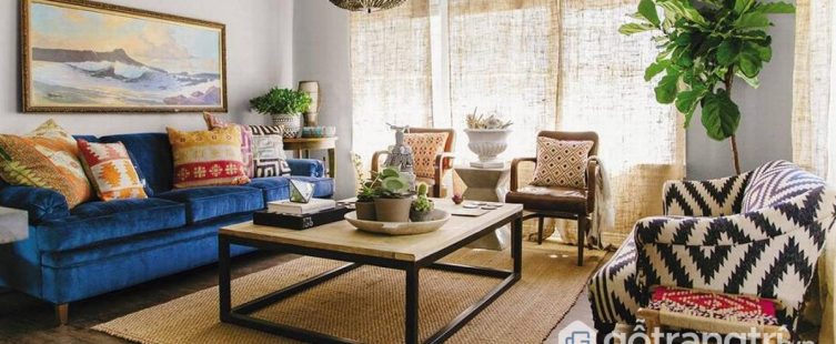  Gợi ý những cách trang trí phòng khách đúng chuẩn Bohemian style					
