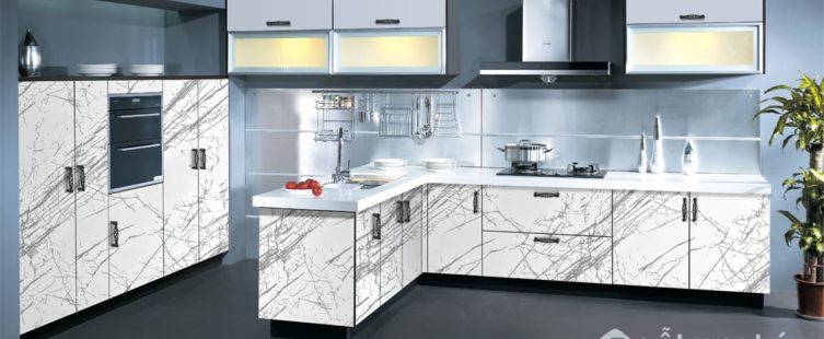  Choáng ngợp trước BST tủ bếp gỗ acrylic hot nhất 2019					