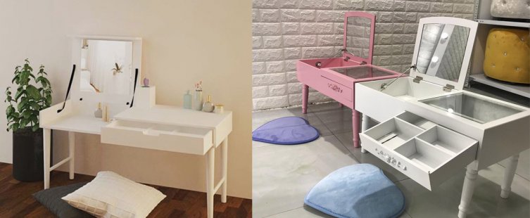 Bàn trang điểm mini bệt đẹp, tiện lợi cho chị em					