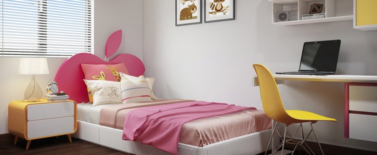  Tổng hợp các mẫu giường ngủ đơn cho bé gái siêu ngọt					