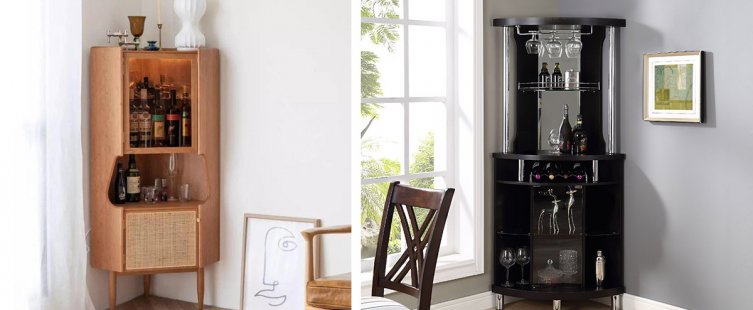  Note ngay những mẫu tủ rượu góc tường sang trọng hiện nay					