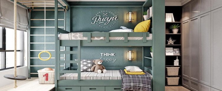  Giường tầng cho bé trai và gái – Giải pháp tuyệt vời cho phòng nhỏ					