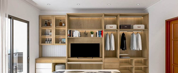  Những mẫu tủ âm tường kết hợp kệ tivi dẫn đầu xu hướng 					