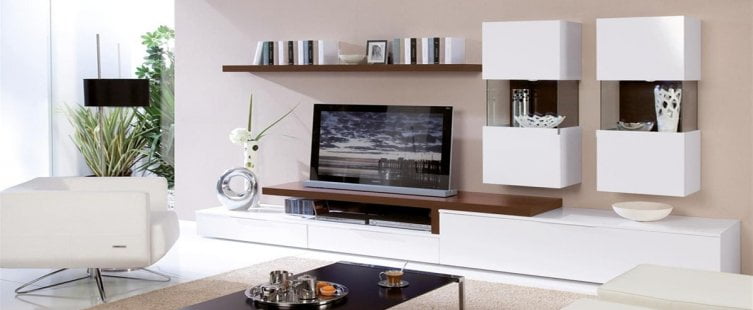  Chiêm ngưỡng thiết kế kệ trang trí tivi treo tường ấn tượng					