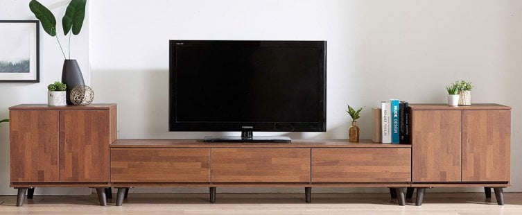  Những thiết kế kệ tivi gỗ phòng khách cực ấn tượng					