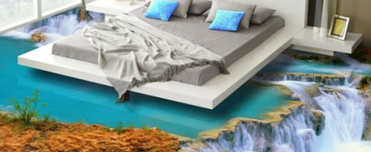  Ảo diệu với gạch 3D biến không gian sống không khác gì thủy cung					