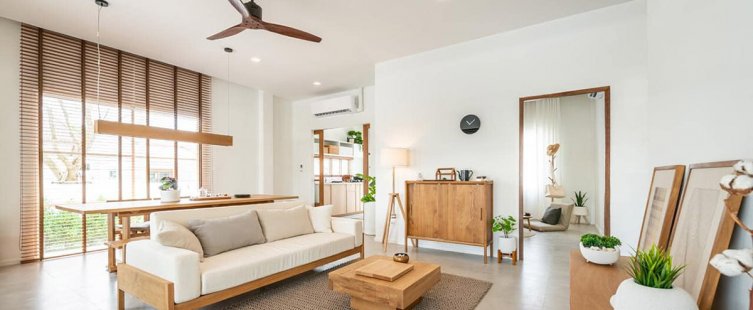  Nhuộm vàng sắc thu với không gian nội thất gỗ mộc mạc, bình yên					