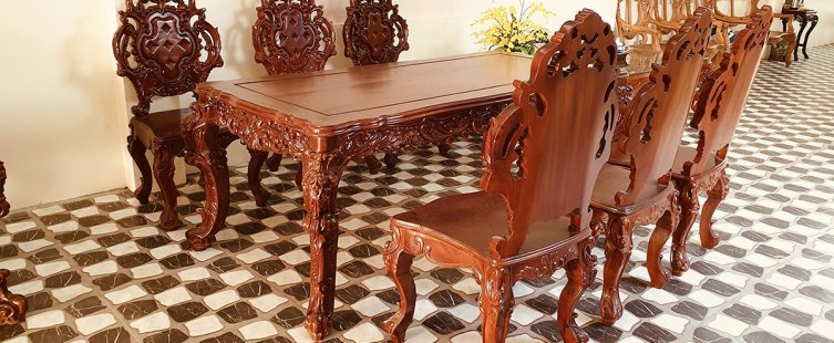  Cách chọn bàn ghế ăn gỗ hương đẹp nhất định không được bỏ qua					