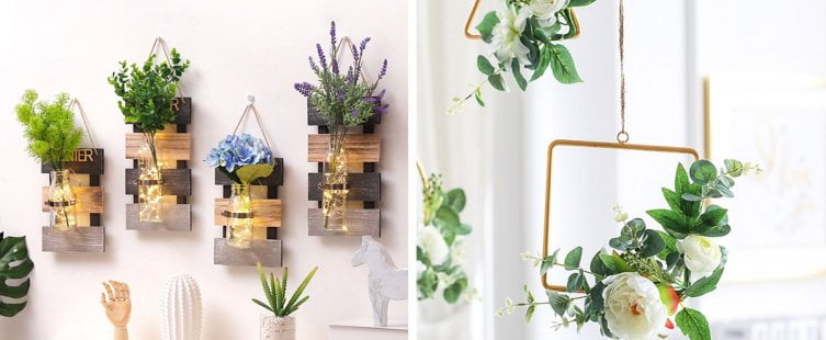  4 chất liệu hoa giả treo tường đẹp được sử dụng phổ biến					
