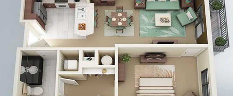  10 kiểu căn hộ 1 phòng ngủ cực lý tưởng cho vợ chồng mới cưới và người độc thân					