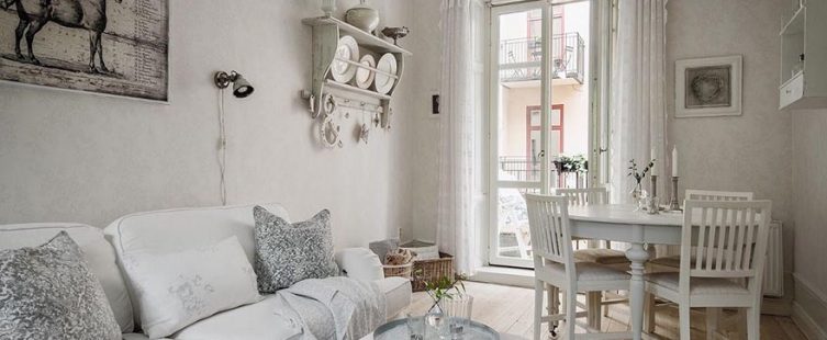  Trang trí nội thất căn hộ 50m² chỉ với màu trắng sang trọng và rộng rãi					