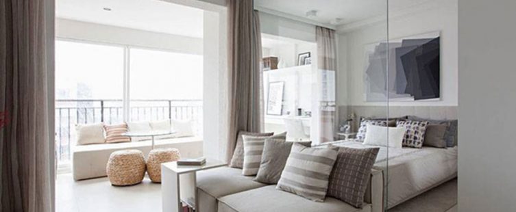  Căn hộ 35 m2 rộng trong tích tắc khi sử dụng nhiều vật liệu kính					