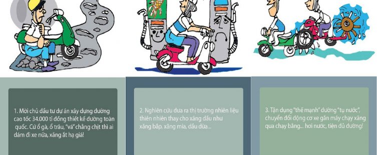  10 biện pháp vui của các họa sĩ “lầy” để hạ giá xăng dầu					
