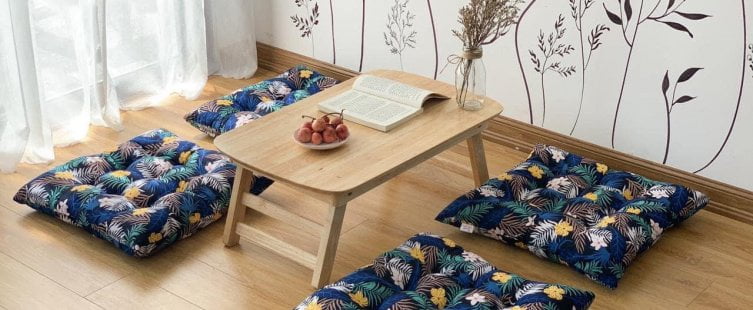  Chọn mua đệm ngồi bệt bàn trà đẹp, chất lượng					