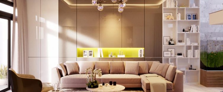  Thiết kế nội thất biệt thự phòng khách tại Vincom Village Hoa Phượng – Anh Hiển					