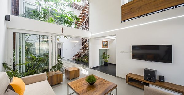  Thi công Nội thất 3 tầng đẹp gần gũi thiên nhiên					