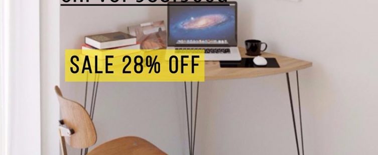  Ưu đãi tháng 8: giảm giá 28% mẫu bàn làm việc góc nhỏ xinh tại Lazada chỉ còn 988.960đ					