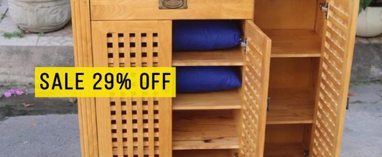  Ưu đãi tháng 9: giảm giá 29% mẫu tủ giày GHC-5100 hiện đại tại GO HOME					