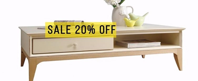  Ưu đãi tháng 9: giảm giá 20% mẫu bàn trà cao cấp Daily White Jang In tại Adayroi					