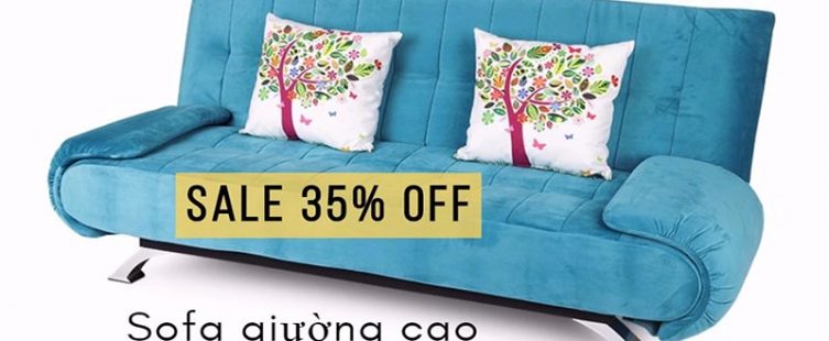  Chia sẻ mã giảm giá 35% sofa giường Juno xanh da trời cao cấp tại Adayroi					