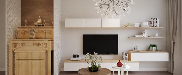 Thiết kế nội thất căn hộ chung cư 93m² nhà anh Quân – The K-Park					