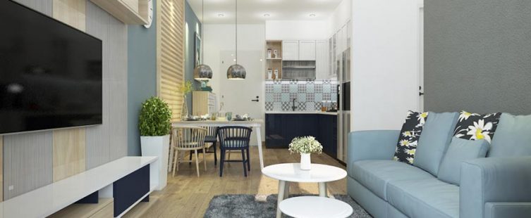  Thiết kế nội thất căn hộ chung cư 57,96m² nhà anh Hoàng – K-Park					