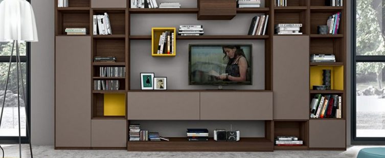  Tham khảo các mẫu kệ tivi kết hợp giá sách đa năng, hiện đại					