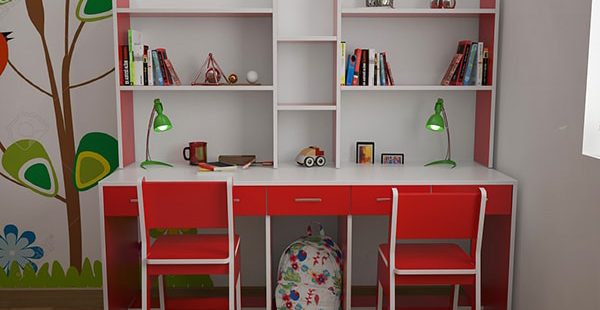  Bàn học đôi đẹp – thiết kế tiết kiệm diện tích nhất năm 2018					