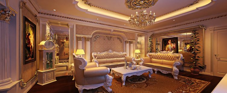  Tìm hiểu về phong cách tân cổ điển và BST phòng khách biệt thự tân cổ điển hút ánh nhìn					