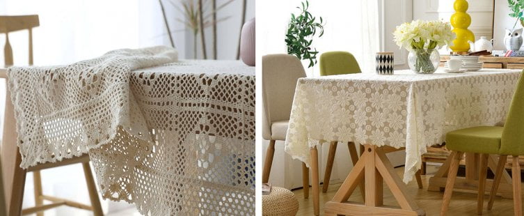  Những mẫu khăn trải bàn trắng được yêu thích nhất hiện nay					