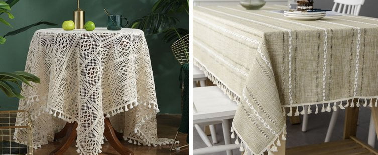  TOP 4 mẫu khăn trải bàn bằng vải cực đẹp cho bàn ăn quyến rũ					